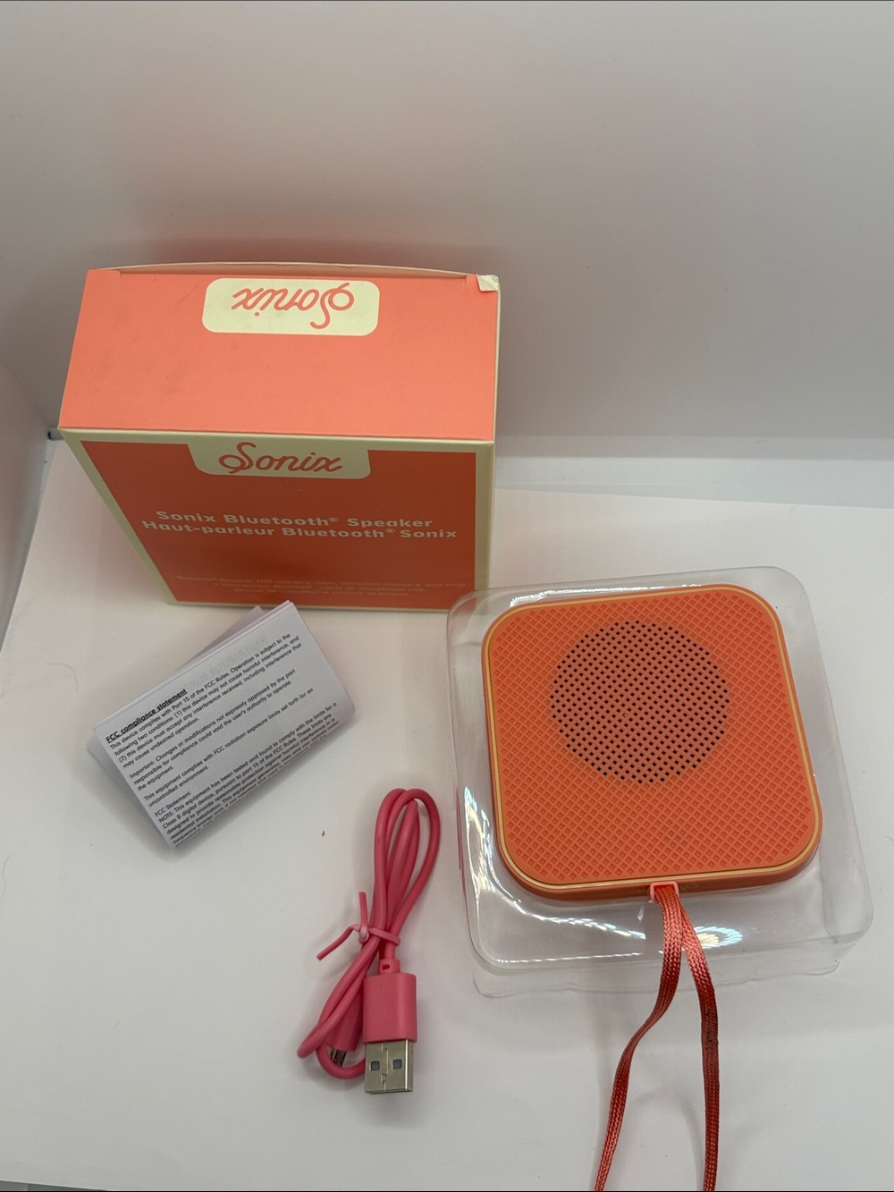 BUTTERFLY- Pink Sonix Bluetooth Speaker Coral Salmon Speaker Model Snx-Te-003